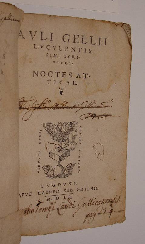 Auli Gellii luculentissimi scriptoris Noctes Atticae.