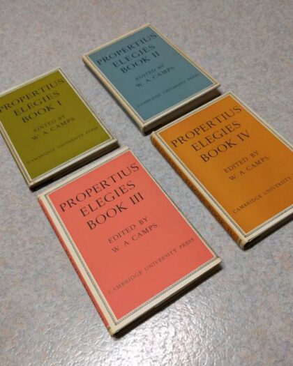 Elegies. Book I, II, III & IV. Edited by W.A. Camps.